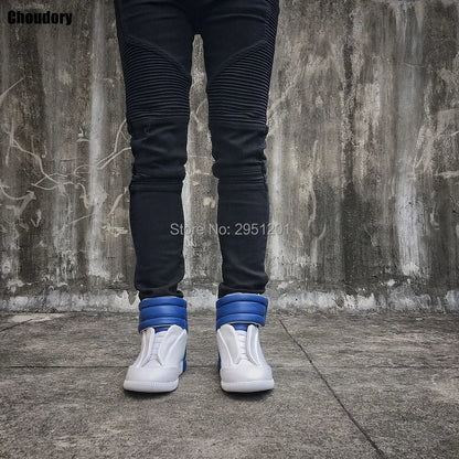 28 couleurs hommes en cuir véritable haut bottines à lacets chaussures plates formateurs or rouge argent noir marque de luxe hommes chaussures décontracté