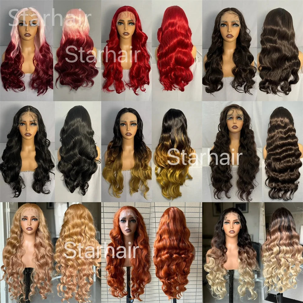 32inch Long Indian Lace Frontal Synthetic Hair Wig HD Full Lace Hairmony Lace Front Wigs Meche Braiding Hair Replacement  Topper - DOGOMET DIGITAL PLUS