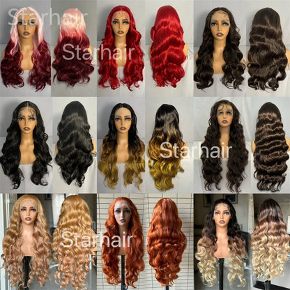 32inch Long Indian Lace Frontal Synthetic Hair Wig HD Full Lace Hairmony Lace Front Wigs Meche Braiding Hair Replacement  Topper - DOGOMET DIGITAL PLUS