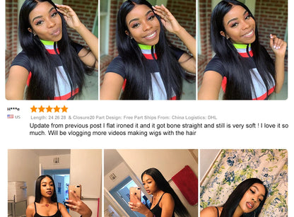 Cheap Bulk Extension Vendor Meche Humain Bresilienne Cuticle Aligned Raw Virgin Brazilian Packet Human Hair Bundles With Closure - DOGOMET DIGITAL PLUS