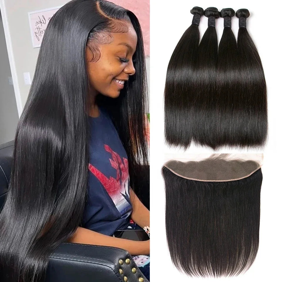 Cheap Bulk Extension Vendor Meche Humain Bresilienne Cuticle Aligned Raw Virgin Brazilian Packet Human Hair Bundles With Closure - DOGOMET DIGITAL PLUS