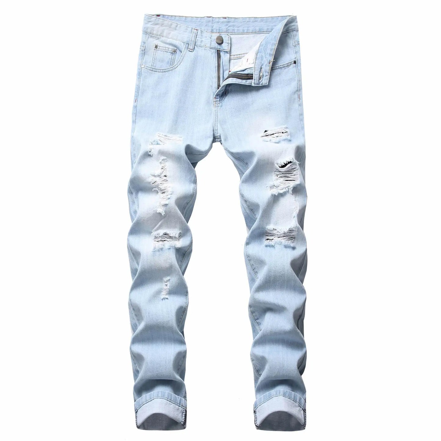 2023 European and American Popular Casual  Denim Fashion Young Man Clothes Jeans