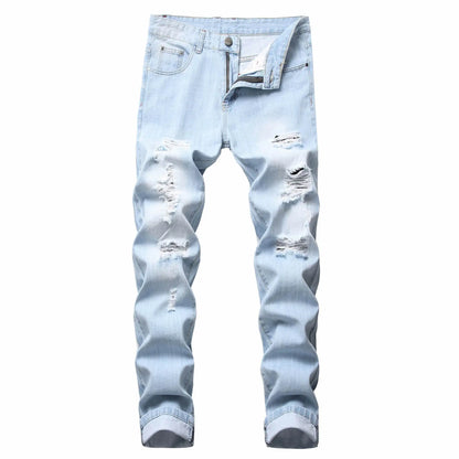 2023 European and American Popular Casual  Denim Fashion Young Man Clothes Jeans