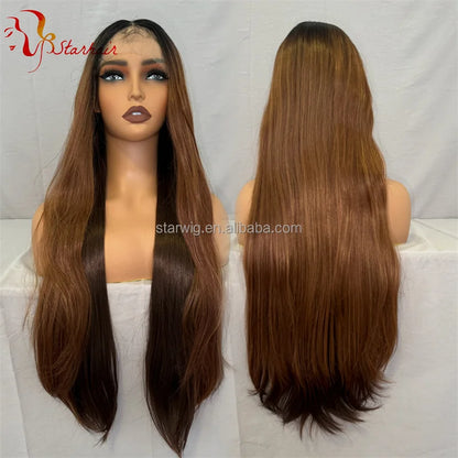 32inch Long Indian Lace Frontal Synthetic Hair Wig HD Full Lace Hairmony Lace Front Wigs Meche Braiding Hair Replacement  Topper - DOGOMET DIGITAL PLUS