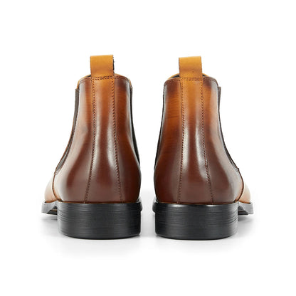 Manufacturing Production Claf Leather Chelsea Boots Slip on Ankle Boots Chaussures Pour Hommes Motorcycle Boots Shoes Stock Men