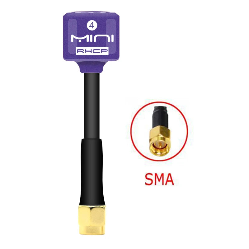 Antenne Lollipop 4 RHCP 5.8G, transmetteur/récepteur FPV 2.8Dbi à gain élevé, SMA/RP-SMA/MMCX/UFL pour pièce de drone de course RC FPV - DOGOMET DIGITAL PLUS