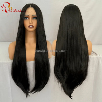 32inch Long Indian Lace Frontal Synthetic Hair Wig HD Full Lace Hairmony Lace Front Wigs Meche Braiding Hair Replacement  Topper - DOGOMET DIGITAL PLUS