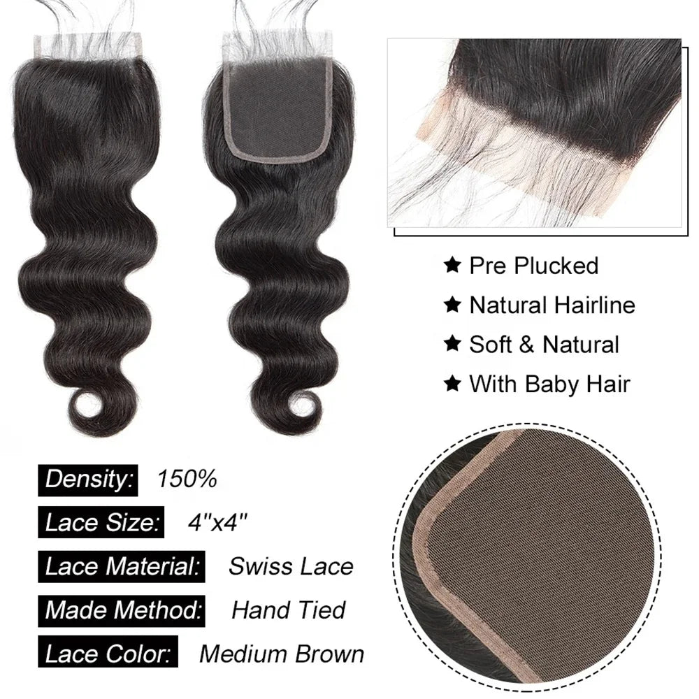 Cheap Bulk Extension Vendor Meche Humain Bresilienne Cuticle Aligned Raw Virgin Brazilian Packet Human Hair Bundles With Closure - DOGOMET DIGITAL PLUS