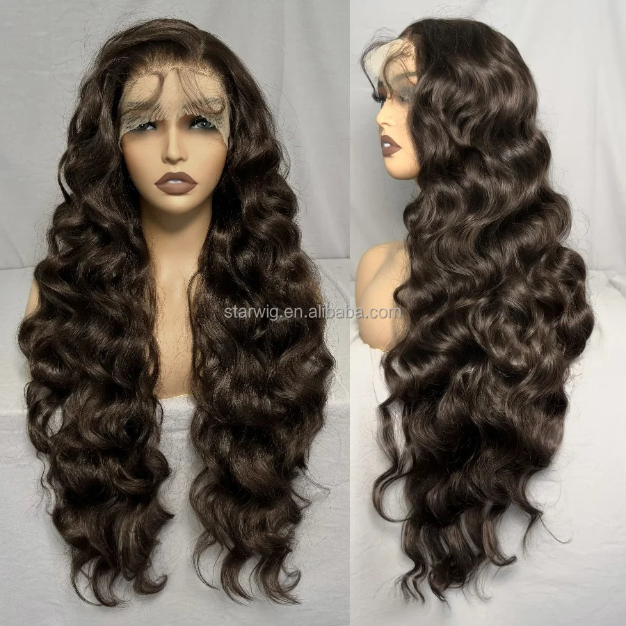 32inch Long Indian Lace Frontal Synthetic Hair Wig HD Full Lace Hairmony Lace Front Wigs Meche Braiding Hair Replacement  Topper - DOGOMET DIGITAL PLUS