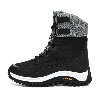 New Best Sale High Quality Long Tall Fur Boots Women 36-42 Fur Inside Warm Winter Shoes for Lady Outdoor Anti-slip Factory Oem