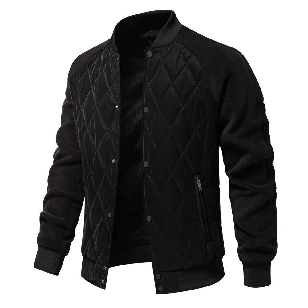 Men Coats Jacket Stand Collar Full Raglan Sleeve Casual Regular Single Breasted Coat Autumn Winter Jackets
