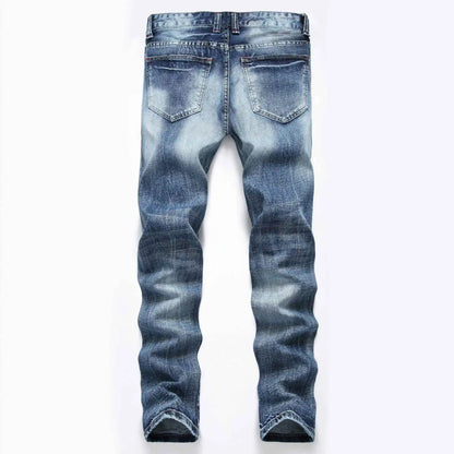 2023 European and American Popular Casual  Denim Fashion Young Man Clothes Jeans