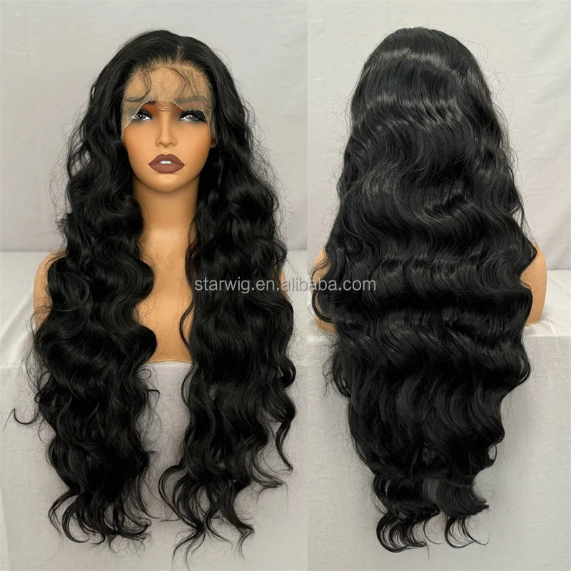 32inch Long Indian Lace Frontal Synthetic Hair Wig HD Full Lace Hairmony Lace Front Wigs Meche Braiding Hair Replacement  Topper - DOGOMET DIGITAL PLUS