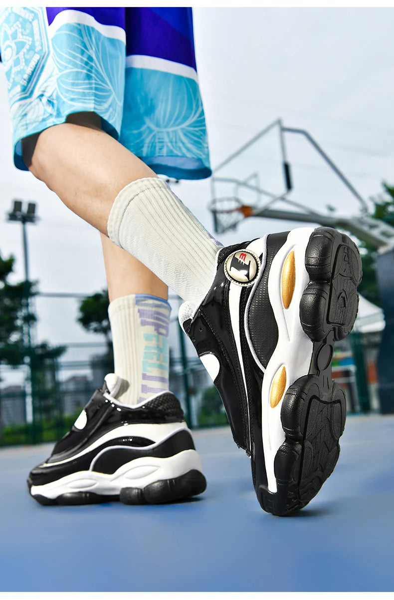 Chaussures de basket-ball pour hommes de haute qualité automne chaussures de sport en cuir plate-forme extérieure bottes de basket-ball professionnelles hommes chaussures d'entraînement