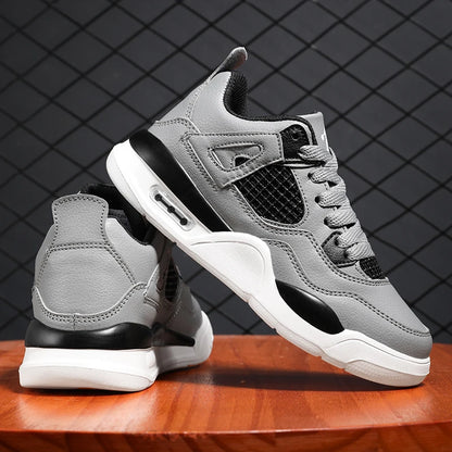 Baskets de basket-ball en cuir à lacets pour enfants, chaussures de skate plates décontractées, tennis pour enfants, qualité, mode, filles, garçons