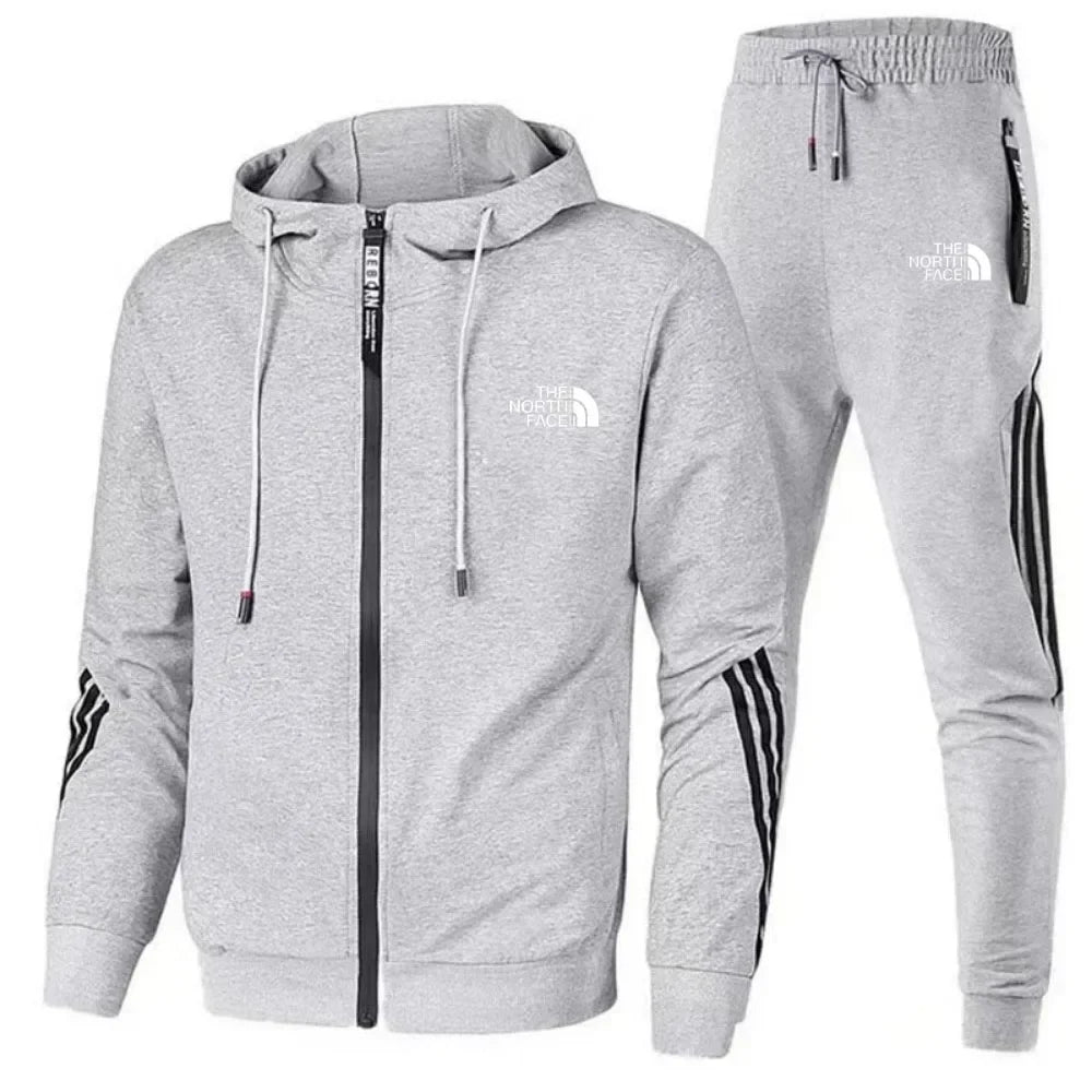 2025Men's Suit Two-Piece Tracksuit Casual Sports Jacket+Trousers Harajuku Sports Suit Spring And Autumn Hoodie Sportswear - DOGOMET DIGITAL PLUS
