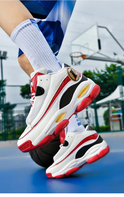 Chaussures de basket-ball pour hommes de haute qualité automne chaussures de sport en cuir plate-forme extérieure bottes de basket-ball professionnelles hommes chaussures d'entraînement