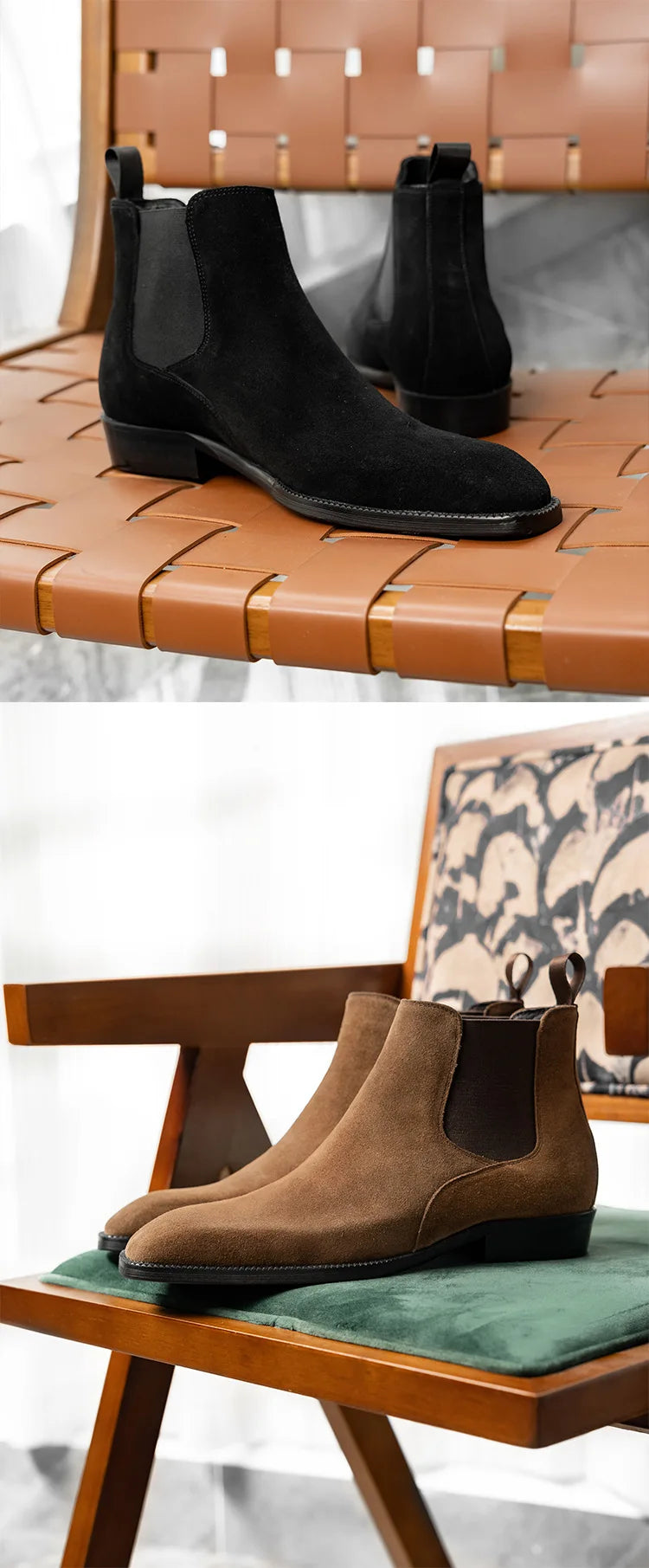 Style occidental hommes Chelsea bottes en cuir véritable de luxe en plein air randonnée chaussures de travail cheville désert bottes Botas Hombre Zapatos