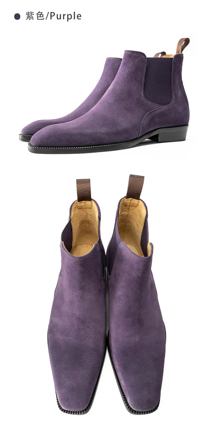 Style occidental hommes Chelsea bottes en cuir véritable de luxe en plein air randonnée chaussures de travail cheville désert bottes Botas Hombre Zapatos