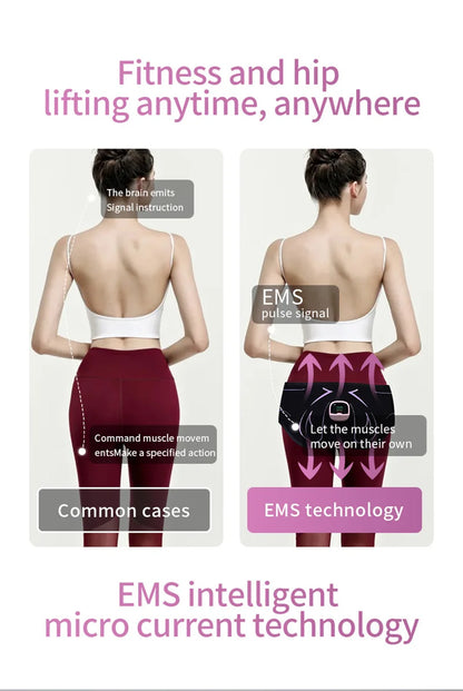 Entraîneur électrique des hanches EMS, stimulateur musculaire des fesses, rechargeable par USB, Toner musculaire pour le Fitness, perte de poids, brûlure des graisses