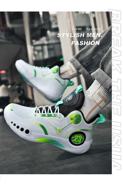 Nouvelles chaussures de basket-ball montantes chaussures de sport confortables et respirantes pour hommes et femmes athlètes d'entraînement chaussures d'étudiant décontractées