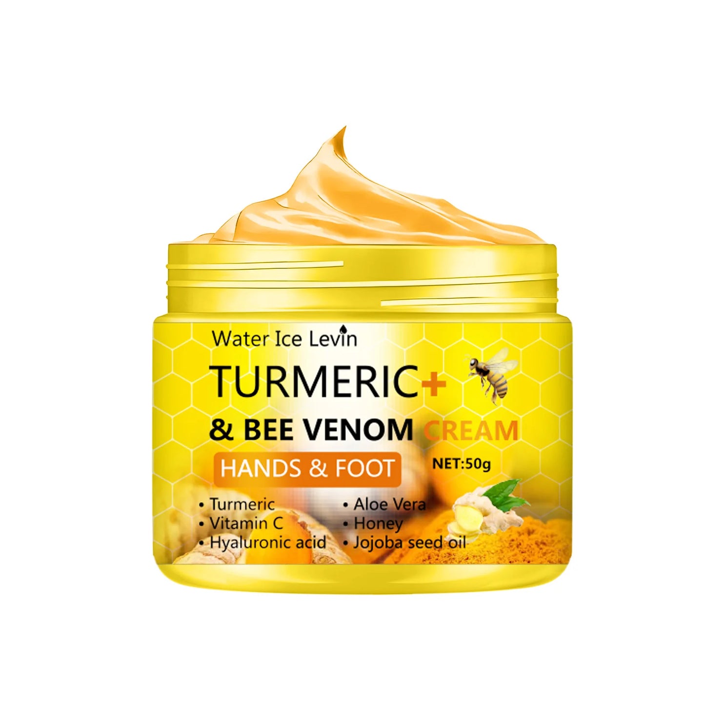 Curcuma veine d'abeille Anti-séchage fissure pied crème main craquelée réparation peau élimination soin crème pieds morts peau des mains 50g