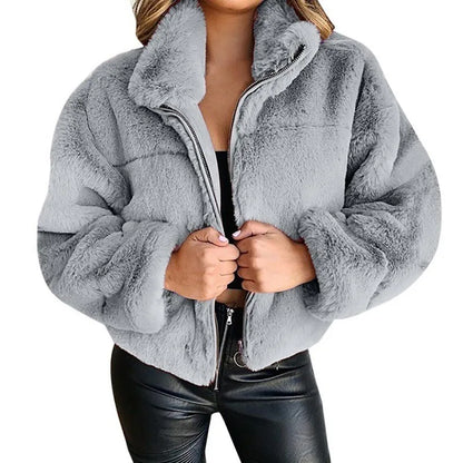 Automne hiver manteau pour femmes 2025 nouveau élégant ours en peluche chaud épaissir polaire fausse fourrure manteaux veste femmes à manches longues vêtements d'extérieur - DOGOMET DIGITAL PLUS