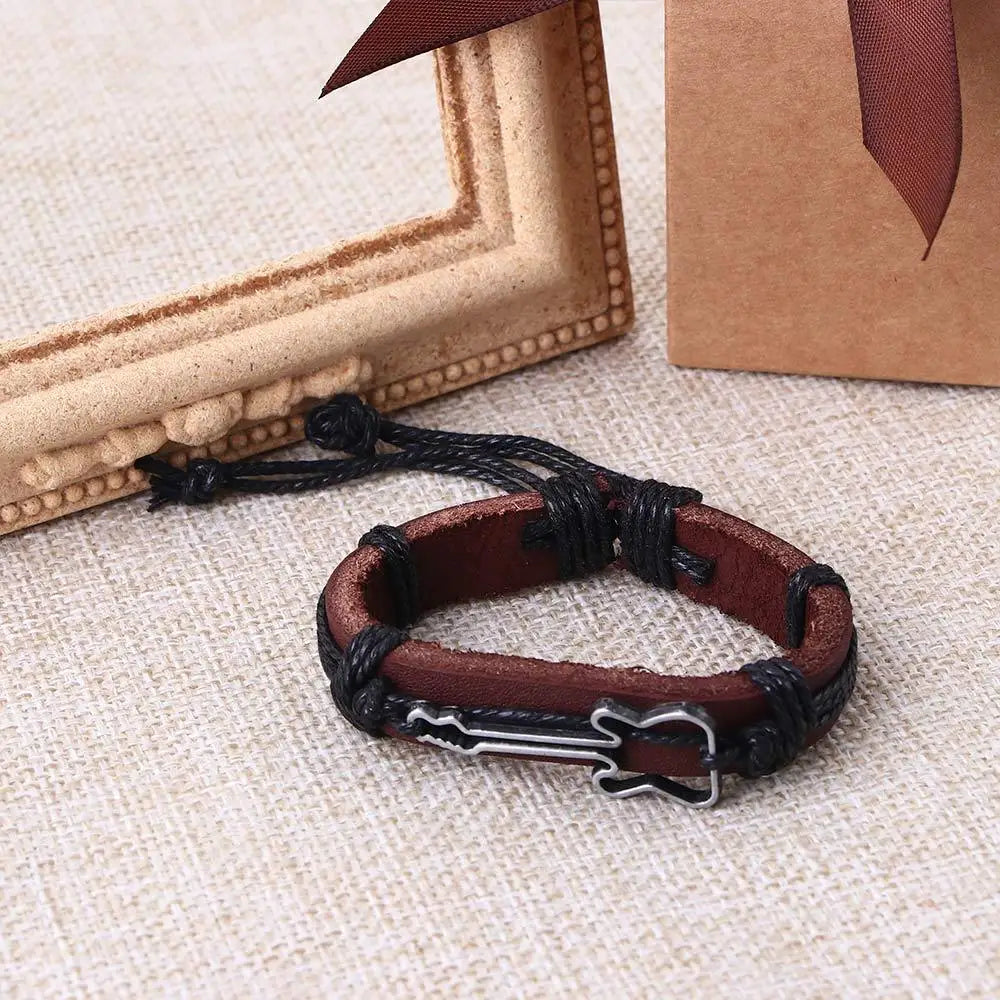 1pc Chain Friendship Men Wristbands Adjustable Women Bracelets Antique Jewelry Charm Bangles Guitar Bracelets