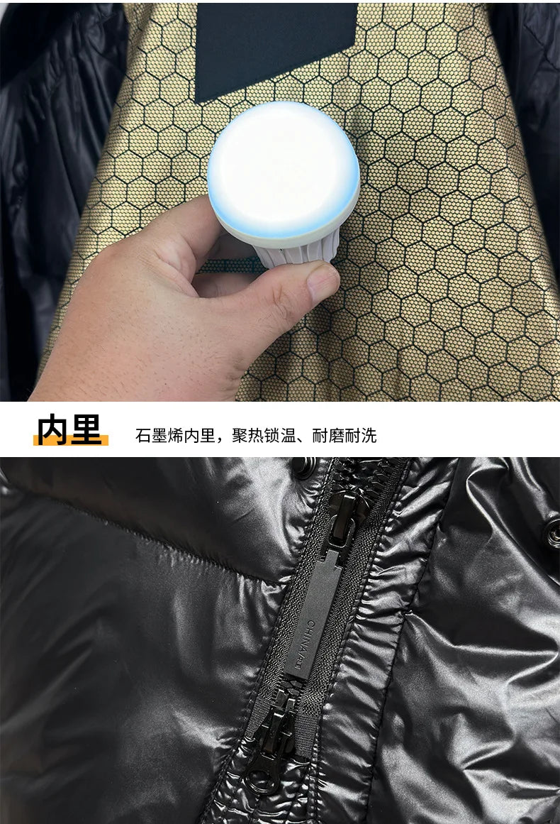 Doudoune d'hiver pour hommes, manteau thermique épais et imperméable de haute qualité, manteaux chauds à capuche courts de couleur unie pour Couple - DOGOMET DIGITAL PLUS