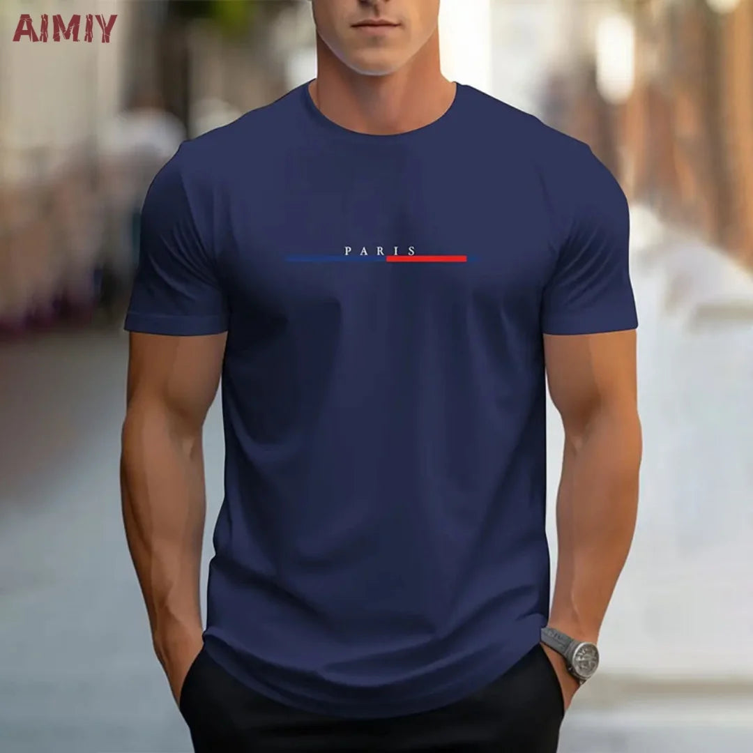 T-SHIRT À MANCHES COURTES ET COL ROND POUR HOMME
