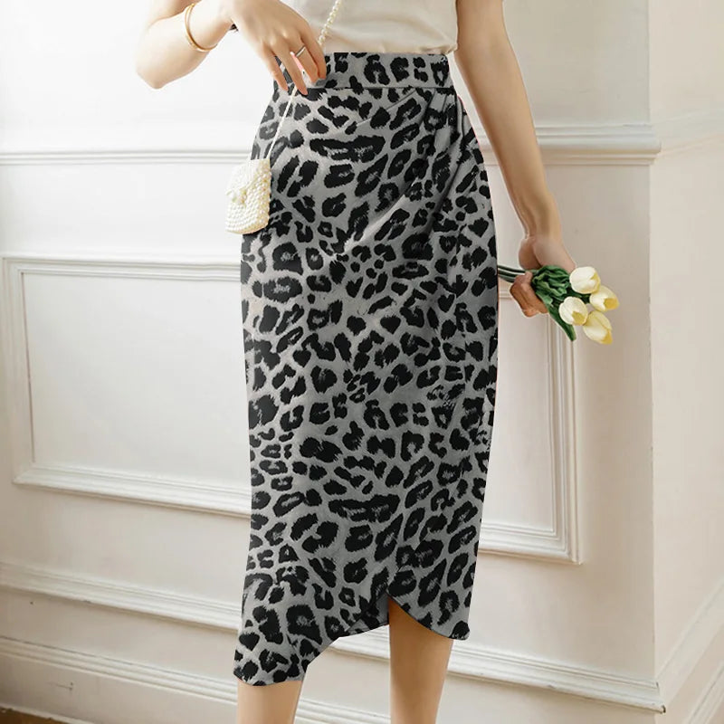 ZANZEA élégant taille haute Jupes femmes imprimé jupe longue robe 2023 été décontracté minceur Midi jupes Sexy asymétrique Faldas