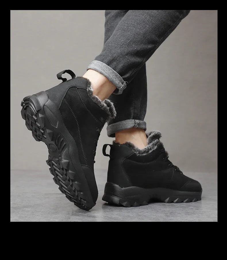 Hommes hiver bottes de neige avec fourrure baskets d'extérieur hommes chaussures 2023 nouveau mâle chaussures chaudes bottines pour hommes Botines Botas Hombre - DOGOMET DIGITAL PLUS