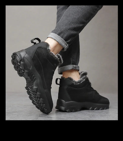 Hommes hiver bottes de neige avec fourrure baskets d'extérieur hommes chaussures 2023 nouveau mâle chaussures chaudes bottines pour hommes Botines Botas Hombre - DOGOMET DIGITAL PLUS