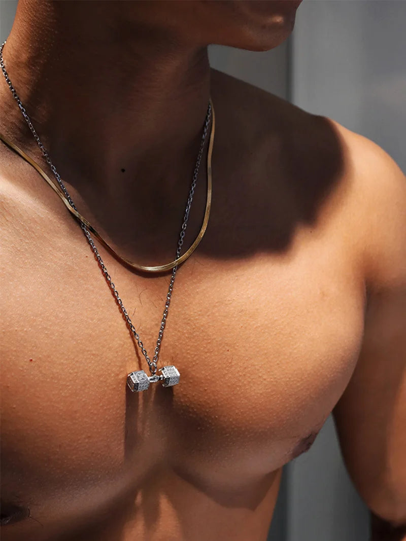 Men' Necklaces Homme Blade Chain For Men Stainless Steel Punk Choker Neck Chains Accessories Minimalist Jewelry Wholesale