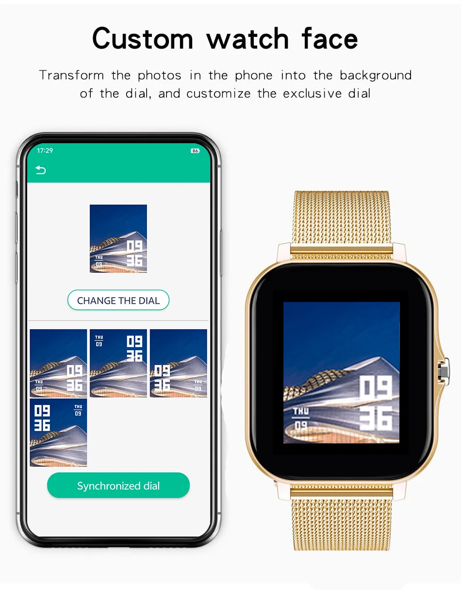 2025 montre connectée Android Phone 1.44 ''Écran couleur appels bluetooth surveillance de la saturation en oxygène du sang surveillance de la pression artérielle montre connecté homme montre connectée femme