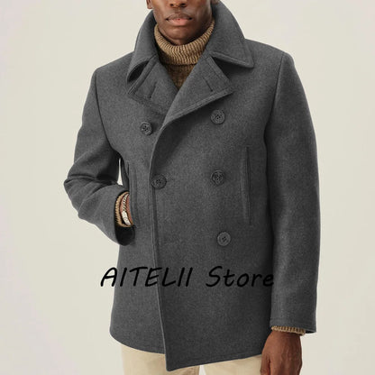 Manteau en laine élégant pour hommes, vestes pour hommes combinés, cachet masculin, haute qualité, hiver, luxe, nouveau