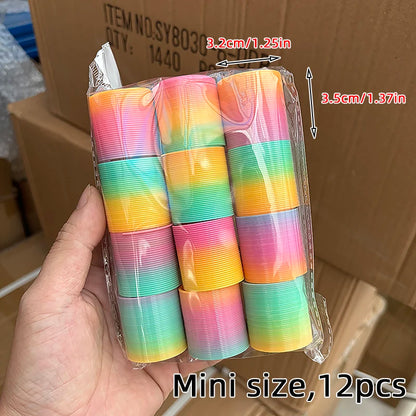 Rainbow Magic Springs Circle Toys Kids' Birthday Party Favors Friends Giveaway Small Gifts Pinata Fillers Flexible Funny Toy