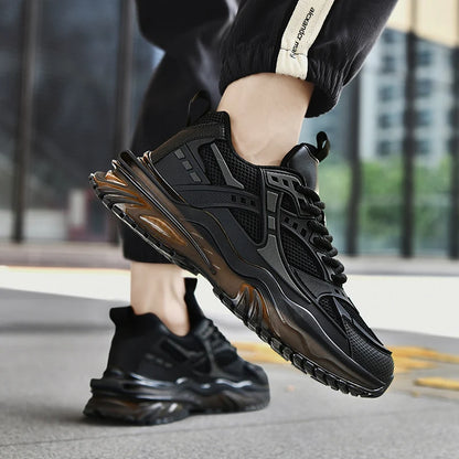 Nouvelles chaussures de sport pour hommes quatre saisons mode confortable extérieur antidérapant semelle épaisse résistant à l'usure respirant baskets de loisirs