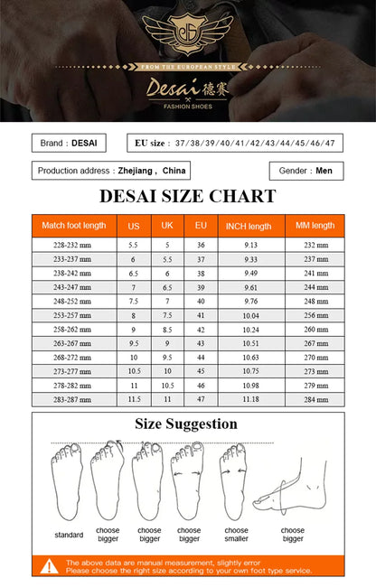 Desai en cuir véritable Derby chaussures hommes chaussures habillées d'affaires pour nan marque chaussures hommes chaussures décontractées cadeaux classiques