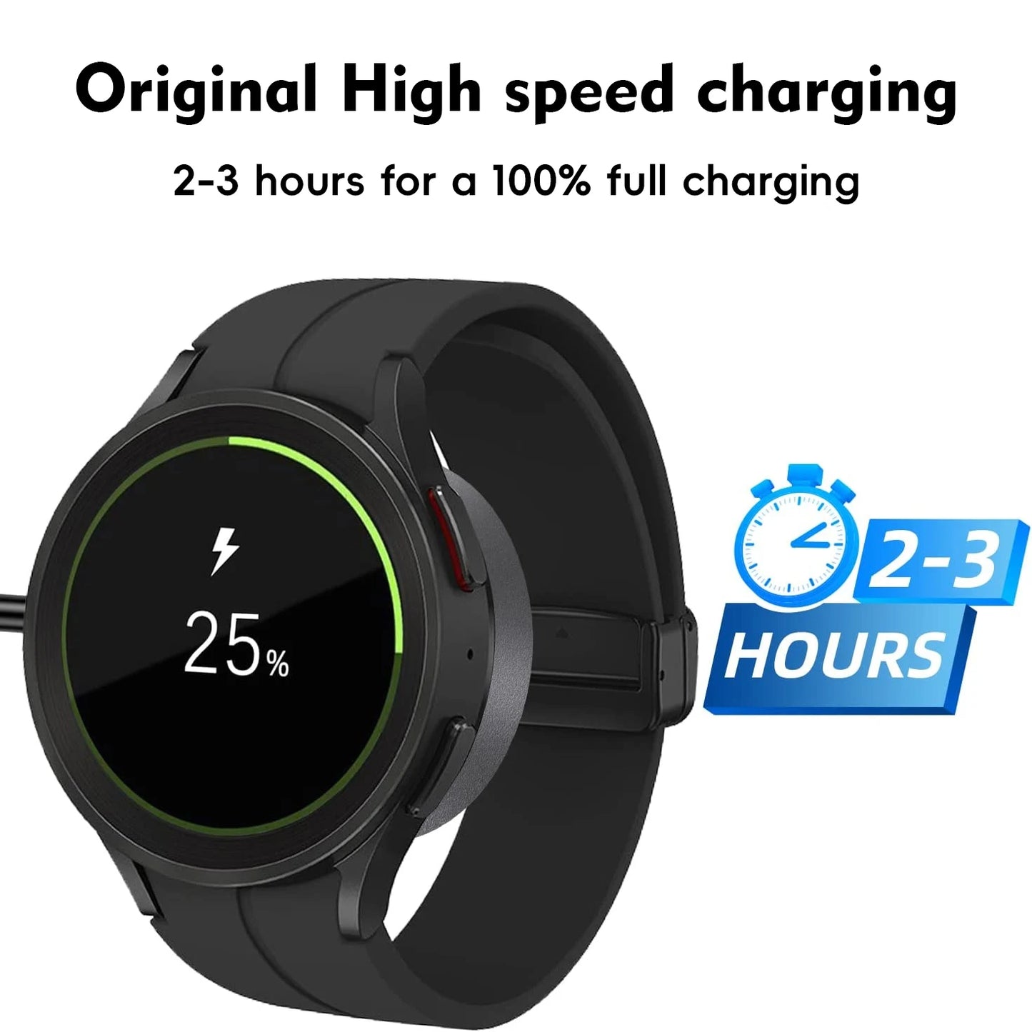 Chargeur sans fil Galaxy Watch pour Galaxy Watch 3/4 5/6/7 Active1-2 Ultra FE câble de montre USB-A USB-C
