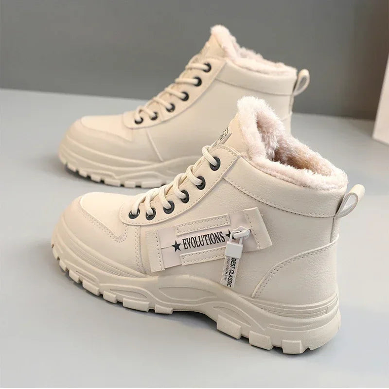 Bottes De neige d'hiver pour femmes, chaussures montantes décontractées, baskets chaudes à plateforme, bottines De grande taille 45, Zapatillas De Mujer, nouvelle collection - DOGOMET DIGITAL PLUS