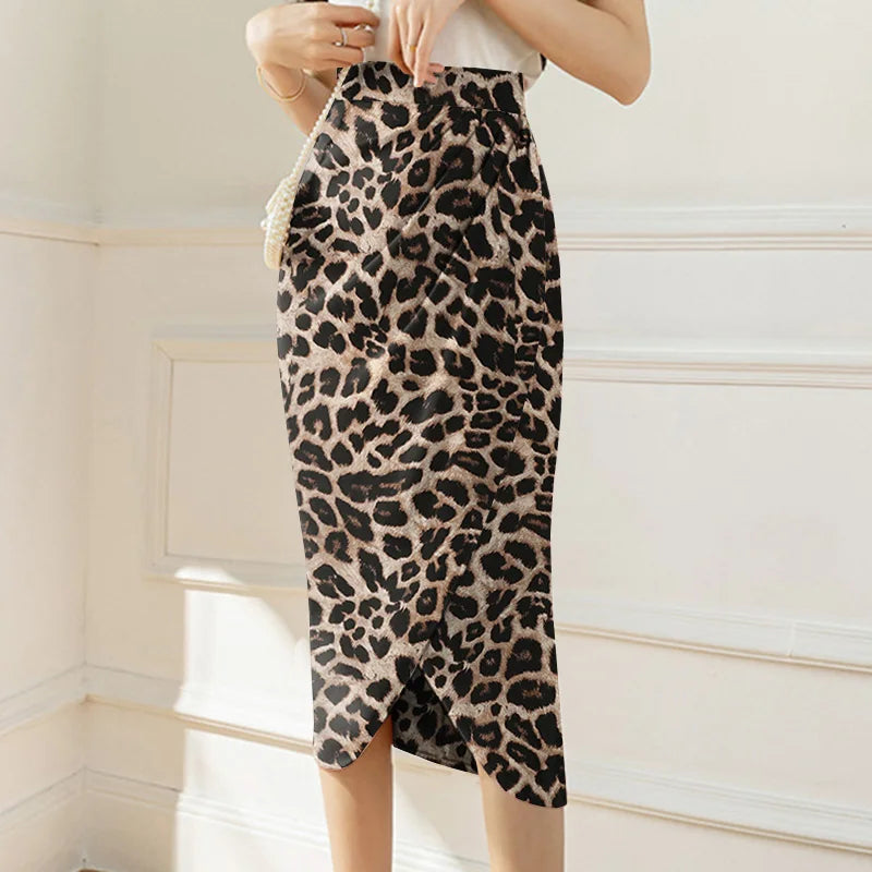 ZANZEA élégant taille haute Jupes femmes imprimé jupe longue robe 2023 été décontracté minceur Midi jupes Sexy asymétrique Faldas