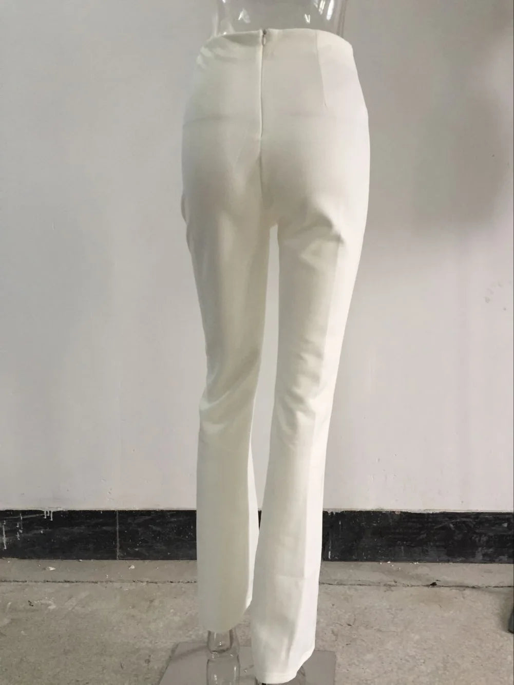 Pantalon audilong décontracté pour femme, chemises et chemisiers slim, pantalons sauvages, vêtements élégants, pantalons à jambe droite boutonnée, dame de bureau