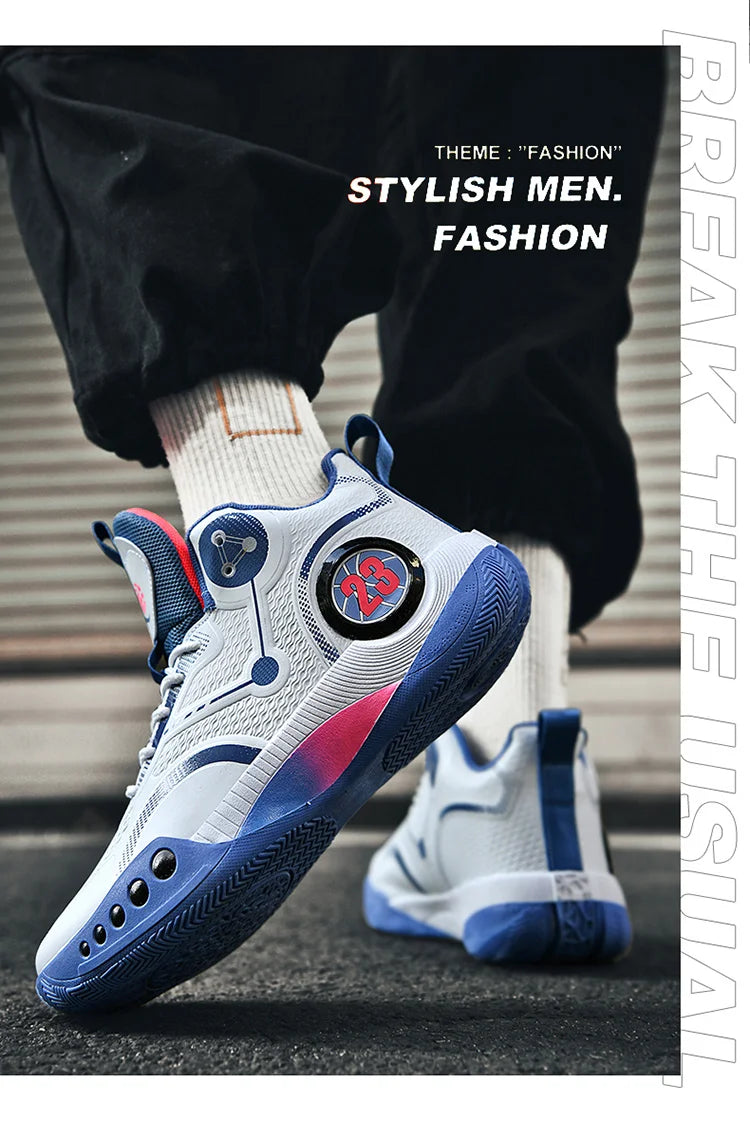 Nouvelles chaussures de basket-ball montantes chaussures de sport confortables et respirantes pour hommes et femmes athlètes d'entraînement chaussures d'étudiant décontractées