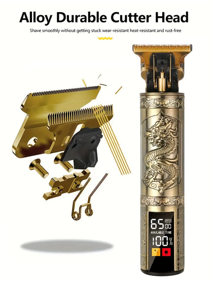 Kit de tondeuses à cheveux et tondeuses vintage professionnelles, ensemble de coupe de cheveux et de toilettage sans fil rechargeables pour hommes, tondeuse à barbe avec - DOGOMET DIGITAL PLUS