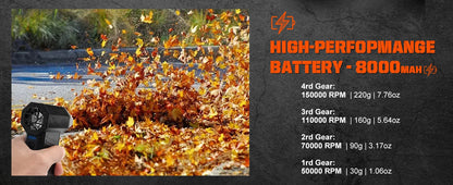 X3Pro Mini ventilateur Turbo Jet portatif, ventilateur d'air puissant 150000 tr/min, plumeau d'air comprimé pour sèche-linge de voiture/PC/maison