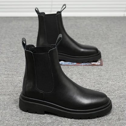 StephanBoots-Chaussures à plateforme noires pour hommes, Bottes de rinçage à la mode, Slip on, Nouveau, Automne, Hiver, 2022 - DOGOMET DIGITAL PLUS