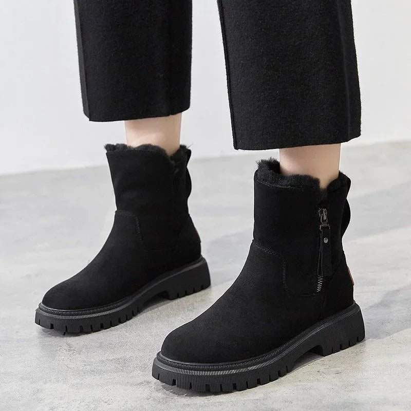 2025 hiver femmes bottes en peluche chaud bottes De neige mode haut coton bottes pour femmes gland fermeture éclair bottine Botas De Mujer - DOGOMET DIGITAL PLUS