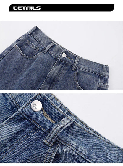 Jean Long décontracté pour hommes coréens, classique, droit, Denim, jambes larges, couleur unie, bleu clair, gris, noir, nouvelle collection 2025