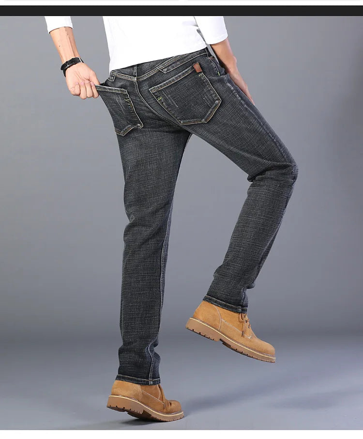 Men Classic Jeans Jean Homme Pantalones Hombre Men Mannen Soft Black Biker Masculino Denim Overalls Mens Pants Jeans for men